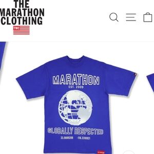 The Marathon Clothing Blue Graphic T-Shirt